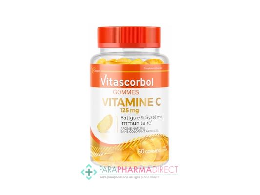 Nutrition / Sport Vitascorbol Vitamine C Fatigue & Système Immunitaire 60 gommes : Forme / Fatigue pour Compléments Alimentaires