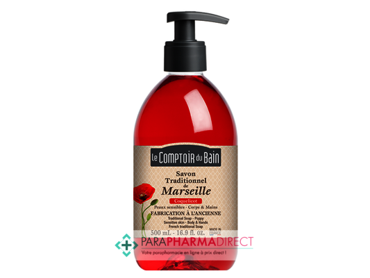 Corps / Beauté Le Comptoir du Bain Savon Liquide de Marseille Coquelicot 500ml