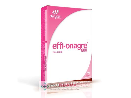 Nutrition / Sport Dergam Effi-Onagre 600 Huile d'Onagre Pure 60 Capsules : Peau pour Compléments Alimentaires
