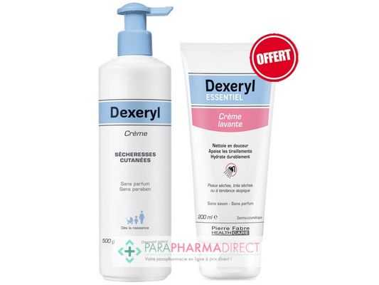 Corps / Beauté Dexeryl Crème Sécheresses Cutanées 500g + Crème Lavante 200ml OFFERTE