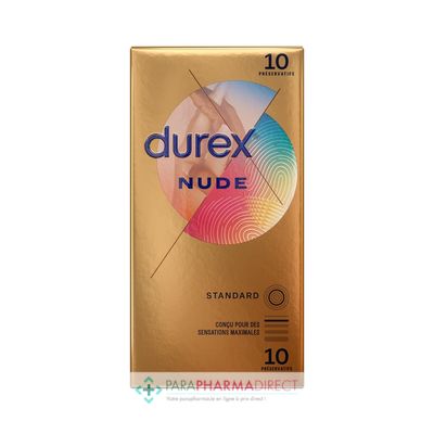 Hygiène / Bien-Être Durex Nude Ultra Fin Standard 10 Préservatifs : Préservatifs pour Plaisir Intime