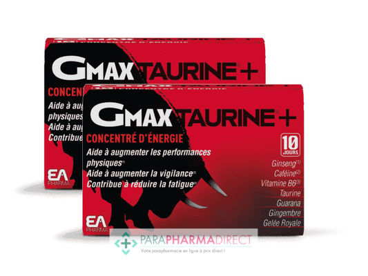 Nutrition / Sport EA Pharma Gmax Taurine+ 2x30 Ampoules : Forme / Fatigue pour Compléments Alimentaires