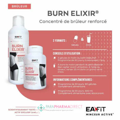 Nutrition / Sport Eafit Burn Elixir - Concentré de Brûleur Renforcé 90 Gélules