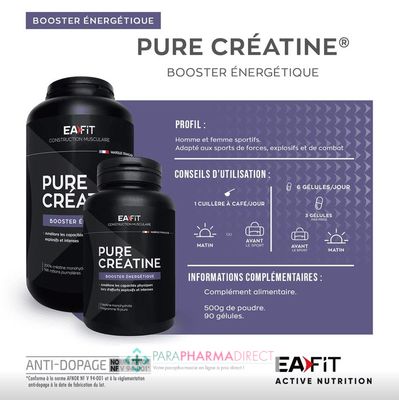 Nutrition / Sport Eafit Pure Créatine - Booster Energétique 90 Gélules