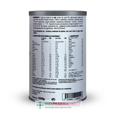 Nutrition / Sport Eafit Protisoya Protéines Végétales - Source : 100% Soja Saveur Chocolat 320 g
