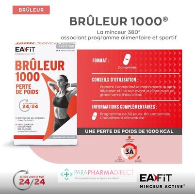 Nutrition / Sport Eafit Brûleur 1000 - Perte de Poids 60 comprimés