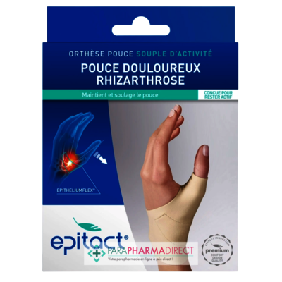 Nutrition / Sport Epitact Pouce Douloureux - Rhizarthrose - Orthèse Souple Main Gauche - Taille M
