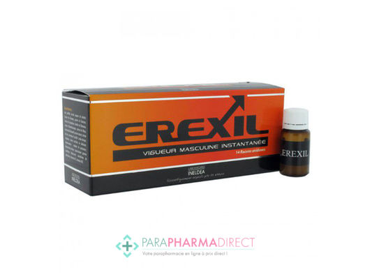Corps / Beauté Ineldea Sexualité Erexil Vigueur Masculine Instantanée 14 Flacons Unidoses : Sexualité pour Homme