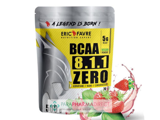 Nutrition / Sport Eric Favre BCAA 8.1.1 Zero Saveur Fraise Basilic 500g