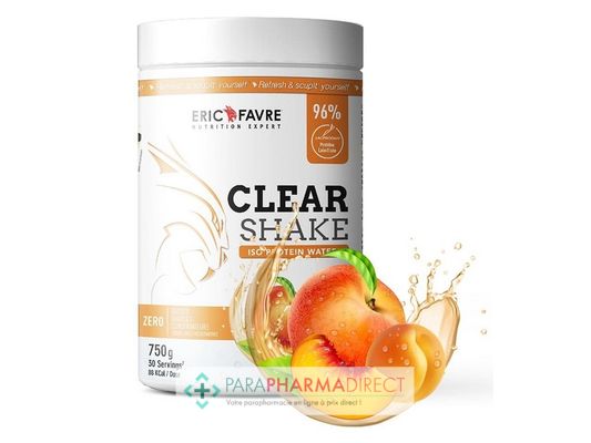 Nutrition / Sport Eric Favre Clear Shake Iso Protein Water Saveur Pêche Abricot 750g