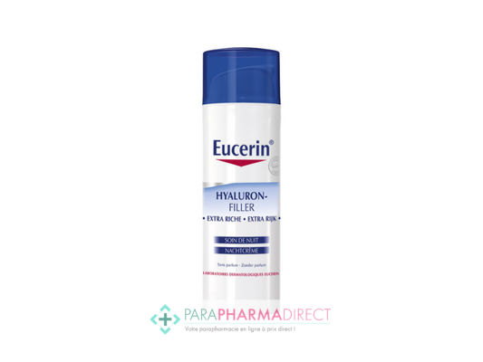 Corps / Beauté Eucerin Anti-Age Hyaluron-Filler Extra Riche Soin de Nuit Peaux Sèches à Très Sèches 50ml : Anti-Age pour Visage