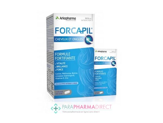 Nutrition / Sport ArkoPharma Forcapil Cheveux & Ongles Formule Fortifiante Cure 4 mois 180 gélules + 60 offertes