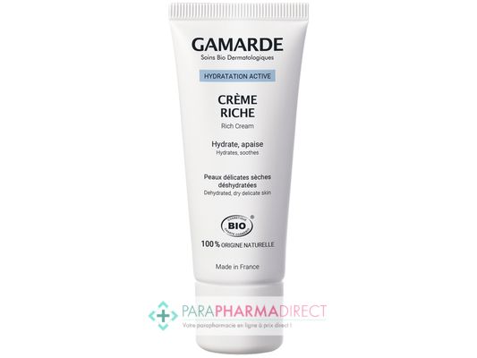 Corps / Beauté Gamarde - Hydratation Active - Crème Riche - Hydrate & Apaise - BIO 40 ml