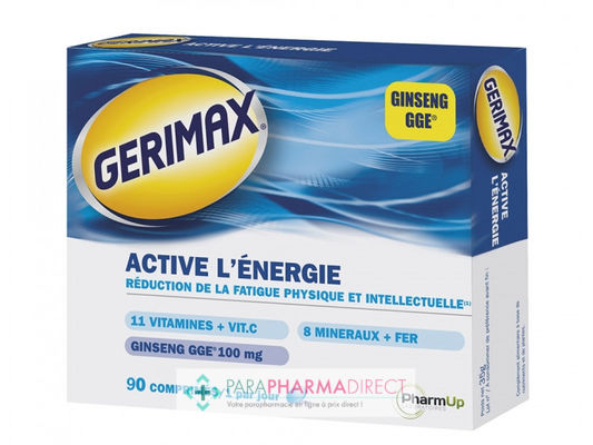 Nutrition / Sport Gerimax Fatigue Physique et Intellectuelle 90 comprimés : Forme / Fatigue pour Compléments Alimentaires