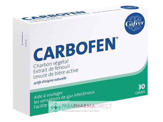 Nutrition / Sport Gifrer Carbofen Facilite la Digestion Gazs Intestinaux 30 gélules