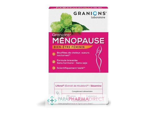 Nutrition / Sport Granions Ménopause - Bouffées de Chaleur & Sueurs Nocturnes 28 Gélules