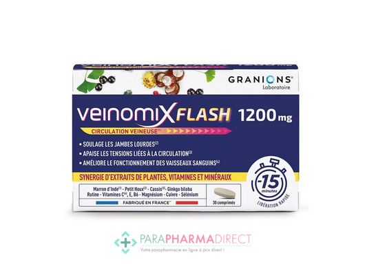 Nutrition / Sport Granions Veinomix Flash 1200mg 30 Comprimés