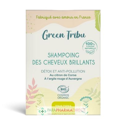 Corps / Beauté Green Tribu Shampoing des Cheveux Brillants - Détox & Anti-Pollution - Tous Types de Cheveux - BIO 85 g
