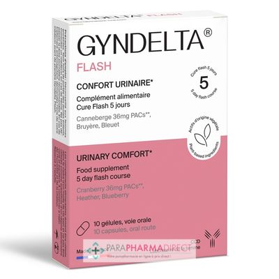 Nutrition / Sport GynDelta Flash - Confort Urinaire 10 Gélules