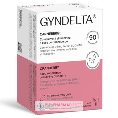 Nutrition / Sport GynDelta Canneberge - Confort Urinaire 90 Gélules