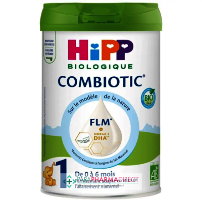 Bébé / Grossesse Hipp Combiotic Lait Nourrissons FLM - 1er Âge BIO 800g : Laits pour Bébé / Enfant