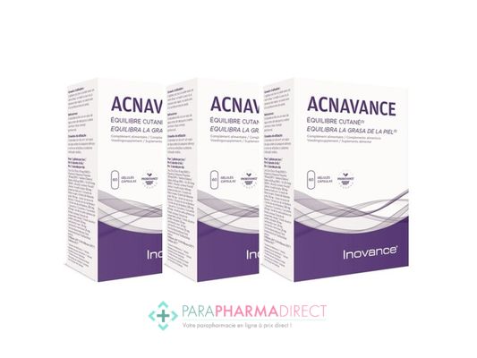 Nutrition / Sport Inovance Acnavance Equilibre Cutané Acné 3x60 gélules Cure de 3 Mois : Peau pour Compléments Alimentaires
