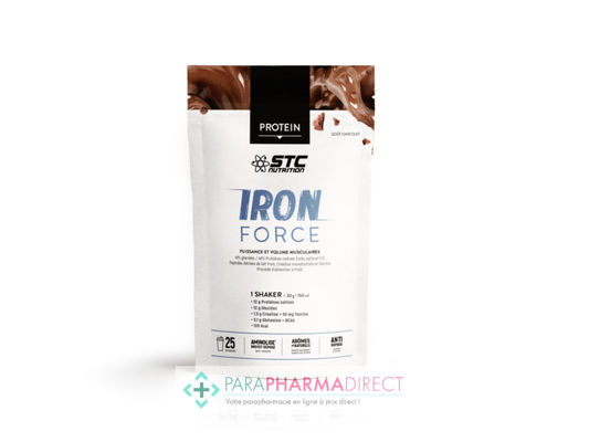 Nutrition / Sport STC Nutrition Protein Iron Force Puissance & Volume Musculaire Goût Chocolat 750g
