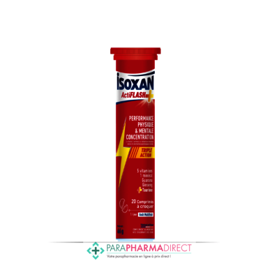 Nutrition / Sport Isoxan ActiFlash+ Triple Actions 20 comprimés : Forme / Fatigue pour Compléments Alimentaires