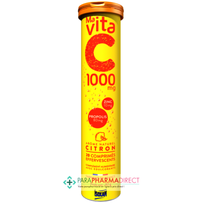 Nutrition / Sport ISOXAN Ma Vita C 1000mg - Zinc & Propolis Goût Citron 20 comprimés effervescents : Forme / Fatigue pour Compléments Alimentaires