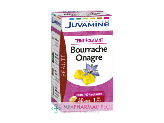 Nutrition / Sport Juvamine Phyto Beauté Bourrache Onagre Teint Eclatant 30 Capsules : Peau pour Compléments Alimentaires