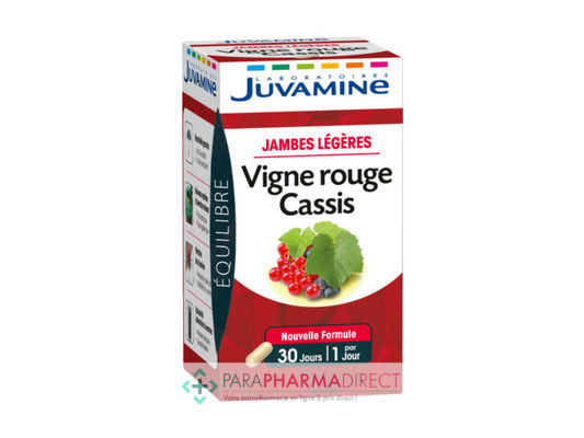 Nutrition / Sport Juvamine Phyto Equilibre Vigne Rouge Cassis Jambes Légères 30 Gélules
