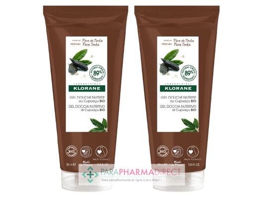 Corps / Beauté Klorane Cupuaçu Gel Douche Nutritif Fève de Tonka 2x200ml