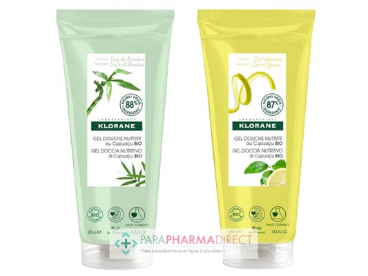 Corps / Beauté Klorane Cupuaçu Gel Douche Nutritif Sève de Bambou + Gel Douche Nutritif Zeste d'Agrumes 2x200ml