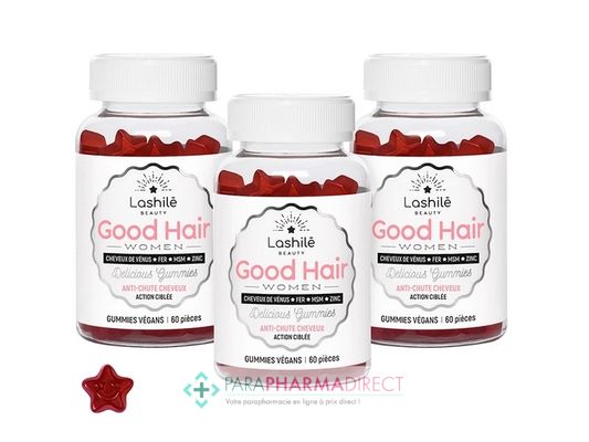 Nutrition / Sport Lashilé Beauty Good Hair Women Anti-Chute Cheveux 3x60 gummies