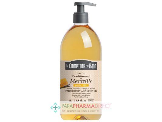 Corps / Beauté Le Comptoir du Bain Savon Liquide de Marseille Vanille & Miel 1L