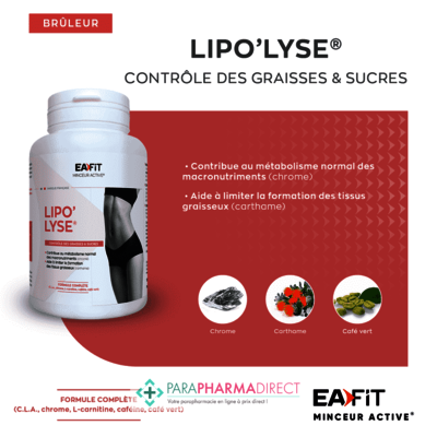 Nutrition / Sport Eafit Lipo'Lyse - Contrôle Graisses et Sucres 180 Capsules