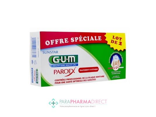 Hygiène / Bien-Être Gum Dentifrice Paroex 2x75ml