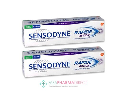 Hygiène / Bien-Être Sensodyne Dentifrice Rapide Action & Protection Longue Durée 2x75ml
