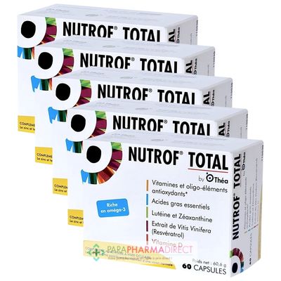 Nutrition / Sport NUTROF TOTAL - Maintien d'une Vision Normale - LOT de 5x60 capsules (5 mois)