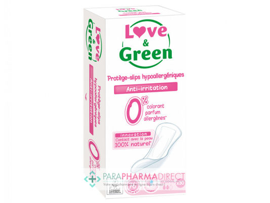 Hygiène / Bien-Être Love&Green Anti-Irritations Protège-Slips Hypoallergéniques Normal x30 : Protections Périodiques pour Hygiène Intime / Proctologie