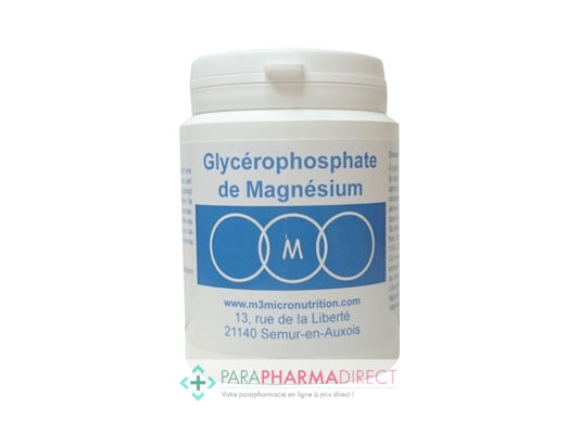 Nutrition / Sport M3Micronutrition Glycérophosphate Magnésium 130g : Micro-Nutrition pour Compléments Alimentaires