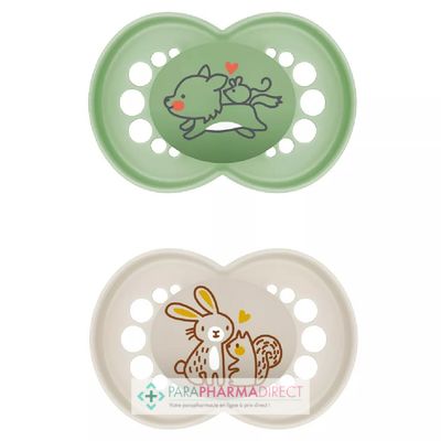 Bébé / Grossesse MAM Original - Duo Sucette Silicone "Nature" 18 mois+