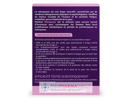 Nutrition / Sport Manhaé - Ménopause 30 capsules (1 mois)