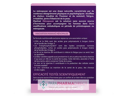Nutrition / Sport Manhaé - Ménopause 60 capsules (2 mois)