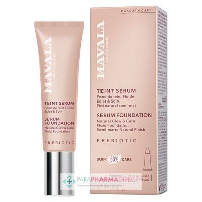 Corps / Beauté Mavala Teint Sérum Fond de Teint Fluide Eclat & Soin Fini Naturel Semi-Mat 1 Very Light 30ml : Teint pour Maquillage