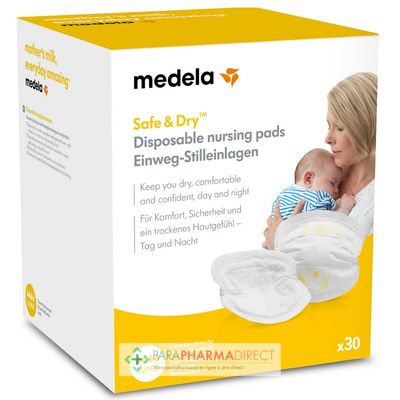 Bébé / Grossesse Medela Safe & Dry - Coussinets d'Allaitement Jetables - Super x30