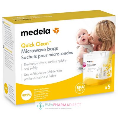 Bébé / Grossesse Medela Quick Clean - Sachets Stérilisateur pour Micro-ondes x5