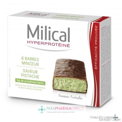 Nutrition / Sport Milical Minceur Saveur Pistache 6 barres