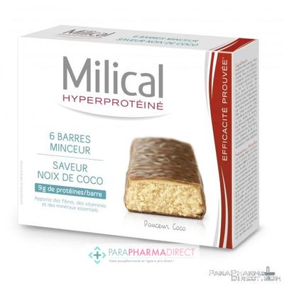 Nutrition / Sport Milical Minceur Saveur Noix de Coco 6 Barres