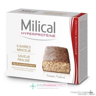 Nutrition / Sport Milical Minceur Saveur Praliné 6 Barres